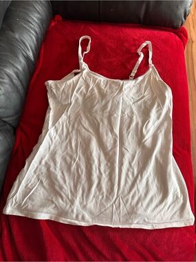 H&M Mama Maternity/Breastfeeding White Adjustable Spaghetti-Strap Camisole